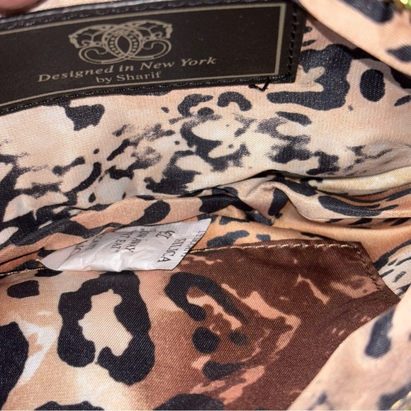 Sharif Green Snakeskin Print Crossbody Purse Chain Handbag Unique Designer - Picture 10 of 12